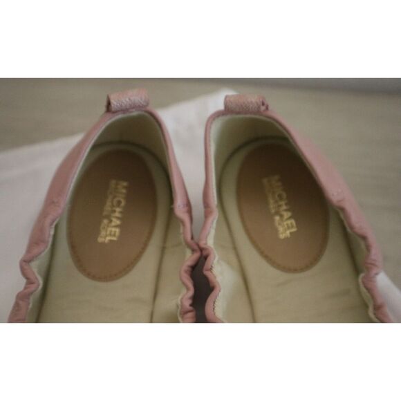 Michael Kors ME22A Women's Sz 7.5M Rose Pink Juliette Slip-On Flats Shoes - Picture 2 of 10
